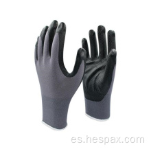 Guantes de seguridad de nitrilo de espuma Hespax 15G Comodidad transpirable